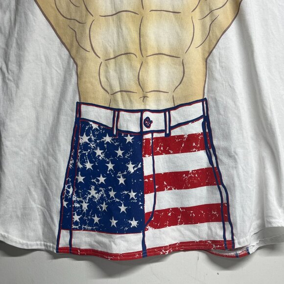 Vintage L.A. Imprints Muscle Man Shirt Oversized Beach Top Funny USA Fun2Wear - Picture 3 of 4
